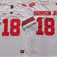 Men's Ohio State Buckeyes Marvin Harrison JR #18 White Player Game Jersey