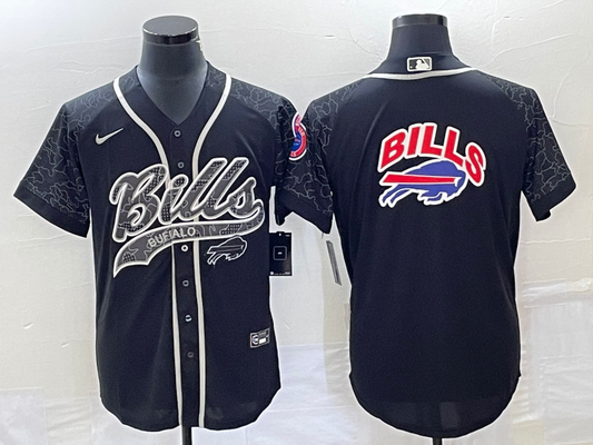 Men's Buffalo Bills Black RFLCTV Limited Jersey1