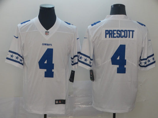 Men's Dallas Cowboys #4 Dak Prescott White Game Player Jersey1