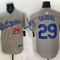 Men's Los Angeles Dodgers Tarik Skubal #29 Gray Alternate Player Jersey