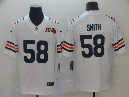 Men's Chicago Bears Roquan Smith #58 White Game Jersey1