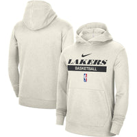 Men's Los Angeles Lakers Cream 2022/23 Spotlight On-Court Practice Performance Pullover Hoodie