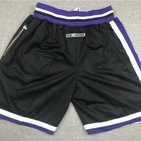 Men's Sacramento Kings 1998-99 Black Hardwood Classics Basketball Shorts1