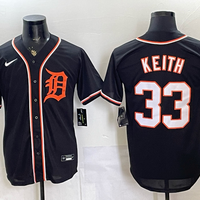 Men's Detroit Tigers Colt Keith #33 Fashion Replica Black Out Jersey