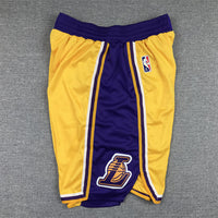 Men's Los Angeles Lakers Yellow Hardwood Classics Basketball Shorts1