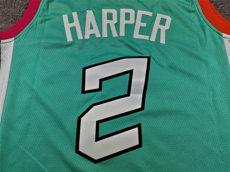 Men's San Antonio Spurs Dylan Harper #2 Turquoise 2022/23 Swingman Jersey - City Edition