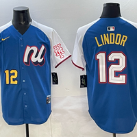 Men's National League Francisco Lindor #12 Blue 2025 All-Star Edition Player Jersey
