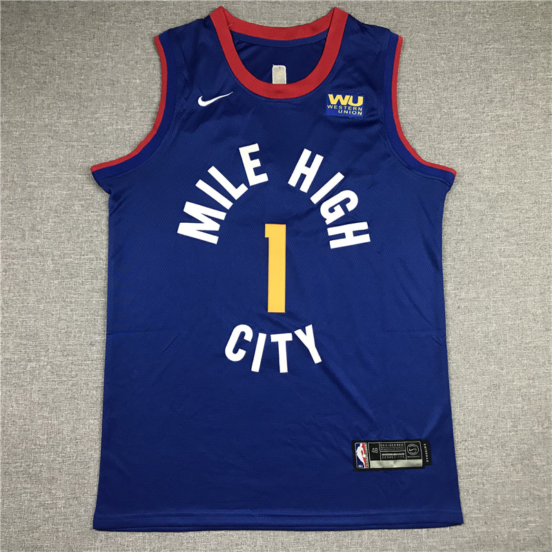 Men's Denver Nuggets Michael Porter Jr. Blue 2023 Fast Break Replica Jersey1