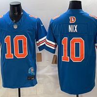 Men's Denver Broncos Bo Nix #10 Blue Team Game Jersey