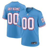 Tennessee Titans Light Blue Oilers Throwback Custom Jersey