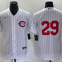 Men's Cincinnati Reds TJ Friedl #29 White 2022 MLB at Field of Dreams Game Authentic Player Jersey1