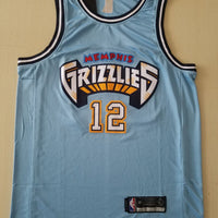 Men's Memphis Grizzlies Ja Morant #12 Blue City Edition Classic Jersey1