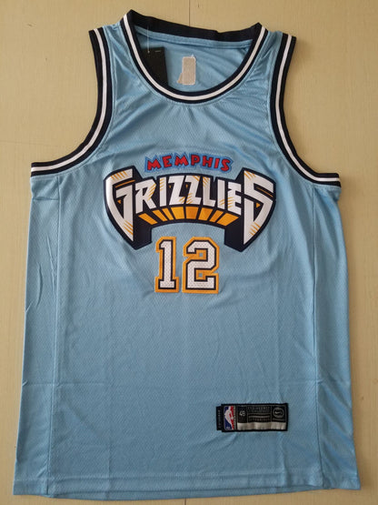 Men's Memphis Grizzlies Ja Morant #12 Blue City Edition Classic Jersey1