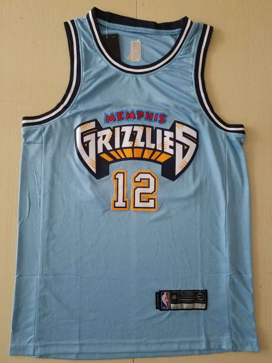 Men's Memphis Grizzlies Ja Morant #12 Blue City Edition Classic Jersey1
