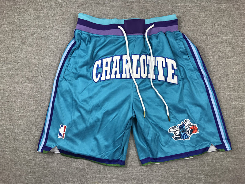 Men's Charlotte Hornets Teal Classic Edition Pocket Shorts11