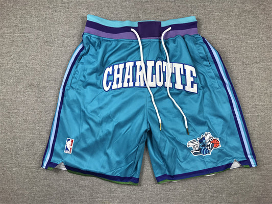 Men's Charlotte Hornets Teal Classic Edition Pocket Shorts11
