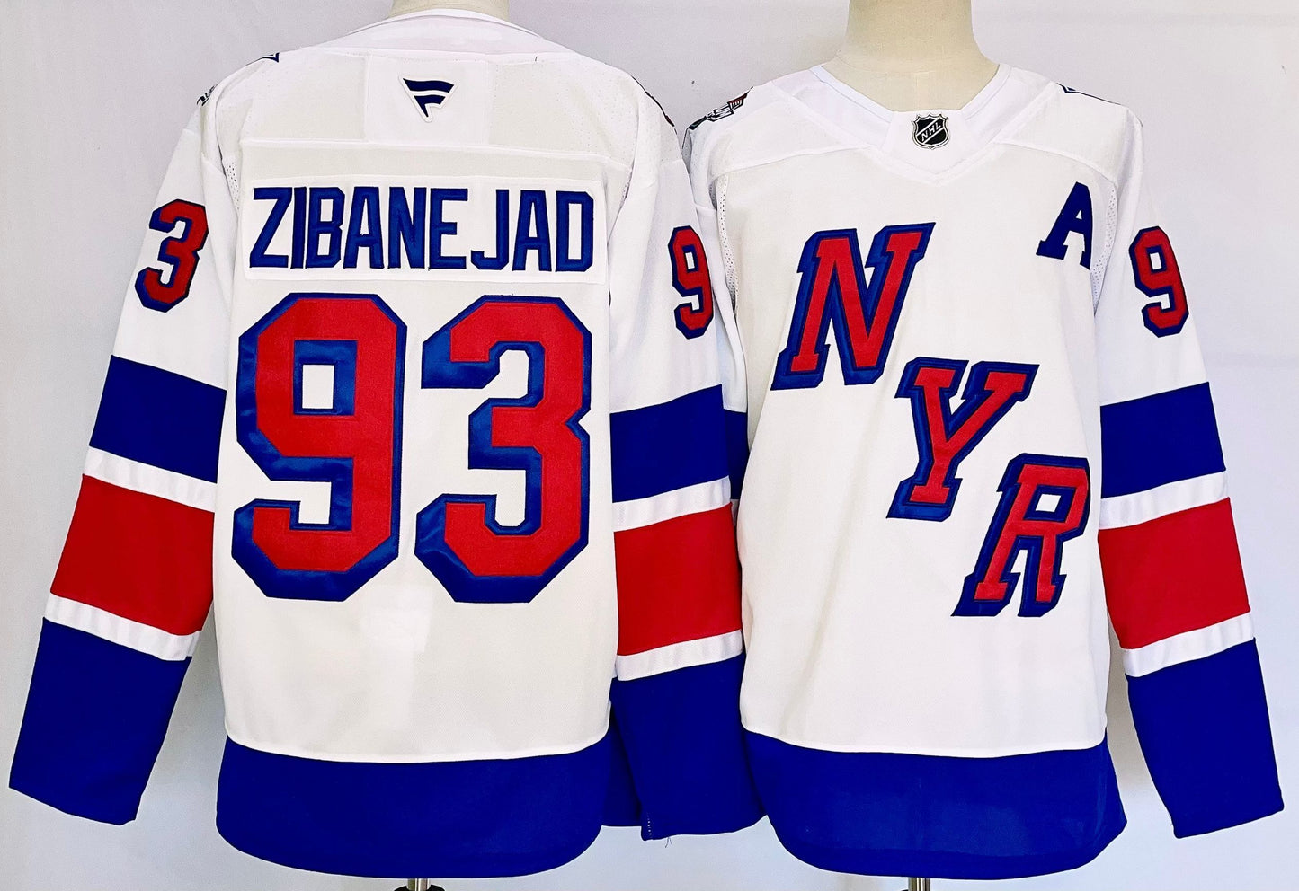 Men's New York Rangers Mika Zibanejad #93 White Player Jersey