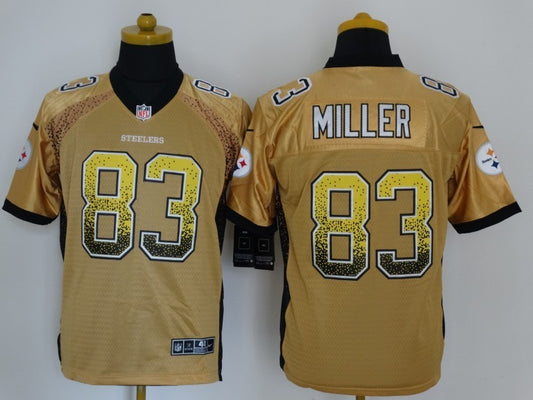 Men's Pittsburgh Steelers Heath Miller #83 Gold Game Player Jersey1