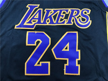 Men's Los Angeles Lakers Kobe Bryant Black #24 Swingman Player Jersey1
