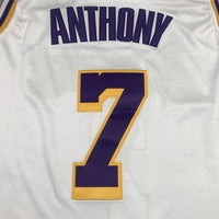 Men's Los Angeles Lakers Carmelo Anthony #7 White Fast Break Replica Jersey1