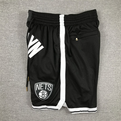 Men's Brooklyn Nets Black Pocket Shorts1