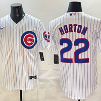 Men's Chicago Cubs Matt Shaw Horton #22 White Home Replica Jersey