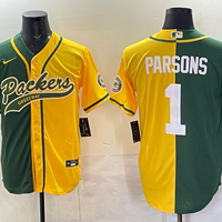 Men's Green Bay Packers Micah Parsons #1 Green/Yellow Game Jersey