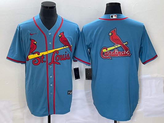 Men's St. Louis Cardinals Light Blue Alternate Replica Team Jersey1