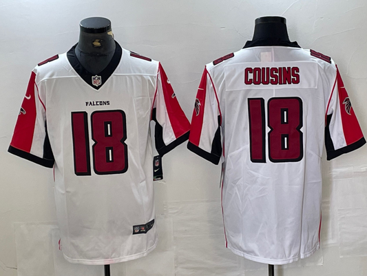 Men's Atlanta Falcons Kirk Cousins #18 White Game Jersey1