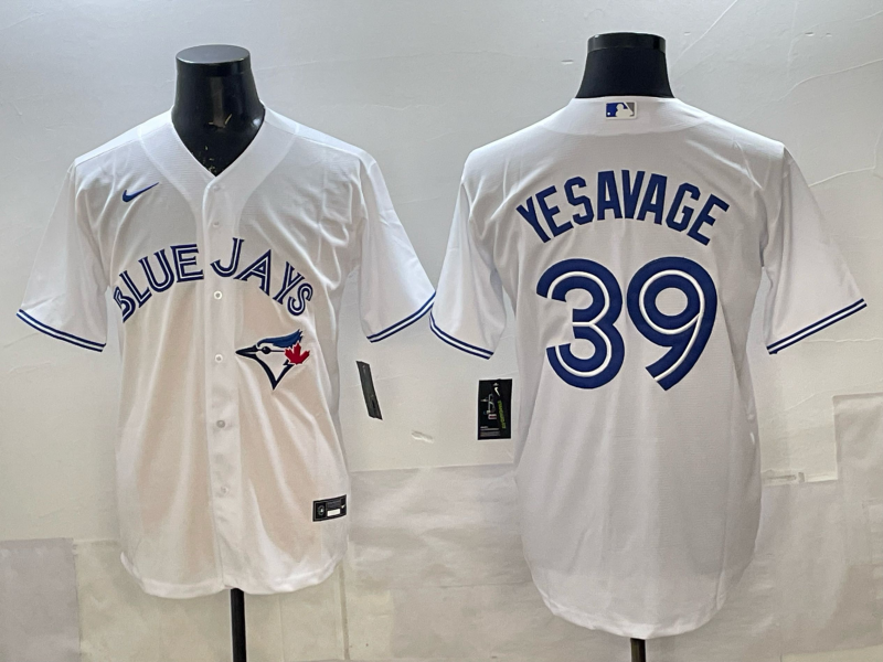 Men's Toronto Blue Jays Trey Yesavage #39 White Home Replica Jersey
