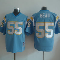 Men's San Diego Chargers Junior Seau Mitchell & Ness Blue Legacy Replica Jersey1