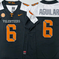 Men's Tennessee Volunteers Joey Aguilar #6 Black Game Jersey