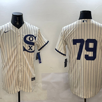 Men's Chicago White Sox Jose Abreu #79 Cream Replica Player Jersey1