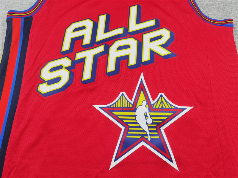Men's Milwaukee Bucks Giannis Antetokounmpo #34 Red 2025 NBA All-Star Game Swingman Player Jersey1