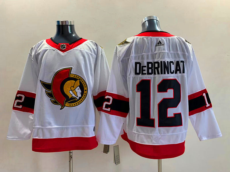 Men's Ottawa Senators Alex DeBrincat #12 White Player Game Jersey1