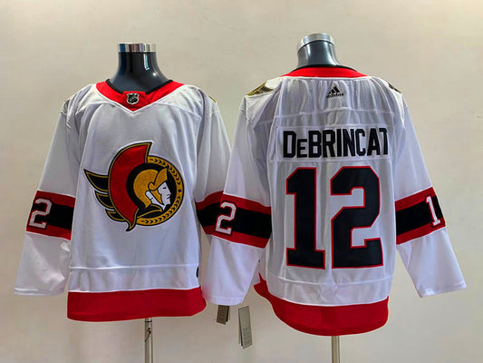 Men's Ottawa Senators Alex DeBrincat #12 White Player Game Jersey1