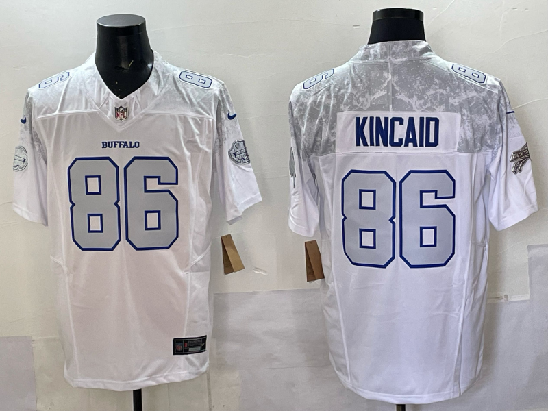 Dalton Kincaid #86 Buffalo Bills White 2025 Rivalries Collection Limited Jersey - JerseysFreak