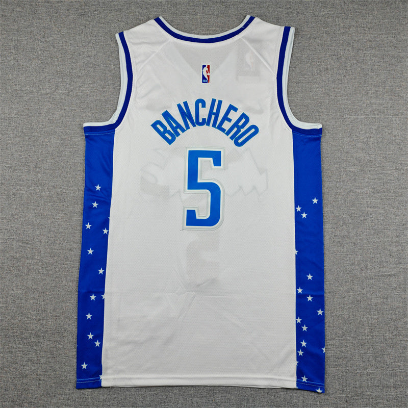 Men's Orlando Magic Paolo Banchero #5 Silver 2025/26 Swingman Jersey - City Edition