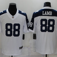 Men's Dallas Cowboys CeeDee Lamb #88 White Player Game Jersey1