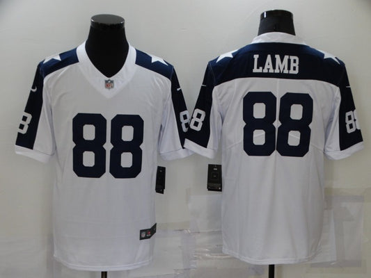Men's Dallas Cowboys CeeDee Lamb #88 White Player Game Jersey1