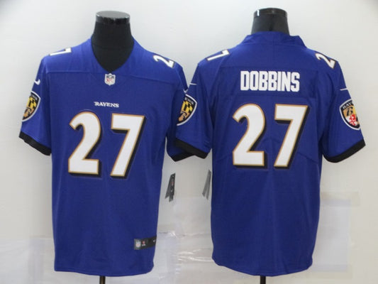 Men's Baltimore Ravens J.K. Dobbins #27 Purple Game Jersey1