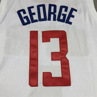 Men's LA Clippers Paul George #13 White 2022/23 Swingman Jersey1