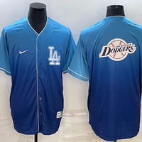 Men's Los Angeles Dodgers Blue Authentic Patch Jersey1