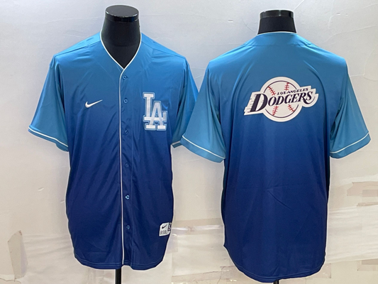 Men's Los Angeles Dodgers Blue Authentic Patch Jersey1