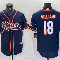 Men's Chicago Bears Caleb Williams #18 Navy Player Jersey1