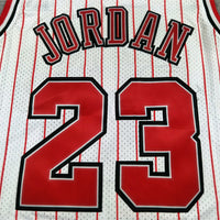 Men's Chicago Bulls Michael Jordan #23 White 1995-96 Hardwood Classics Authentic Jersey