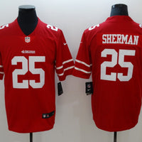 Men's San Francisco 49ers Richard Sherman #25 Red Game Jersey1