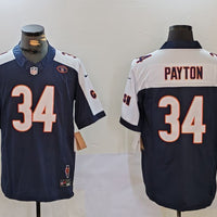 Men's Chicago Bears Walter Payton #34 Navy Player Game Jersey1