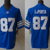Men's Detroit Lions Sam LaPorta #87 Blue Game Player Jersey