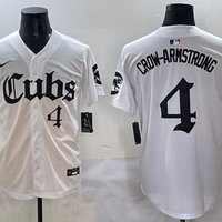 Men's Chicago Cubs Pete Crow-Armstrong #4 White Replica Player Jersey